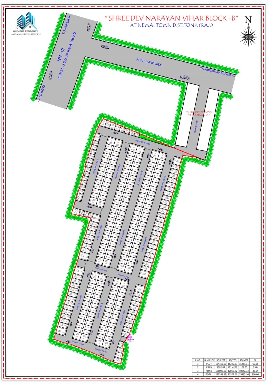 SHREE DEV NARAYAN VIHAR 1 township layout plan