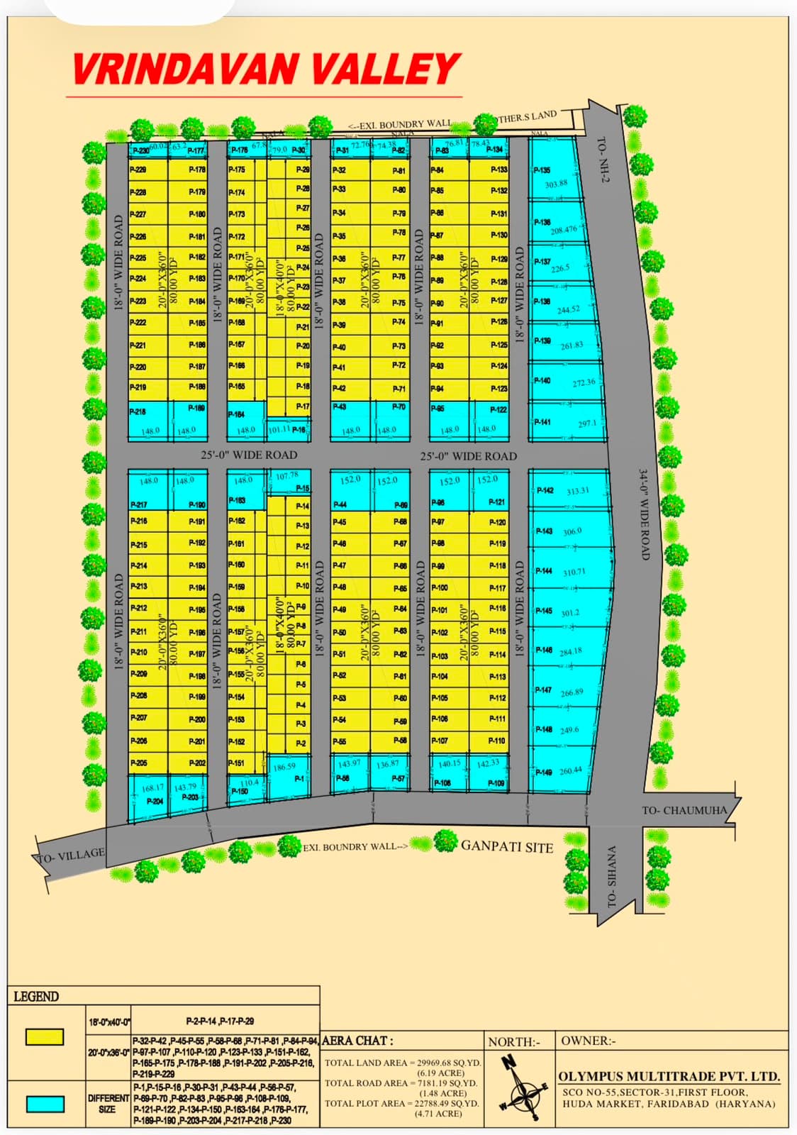 VRINDAVAN VALLY township layout plan